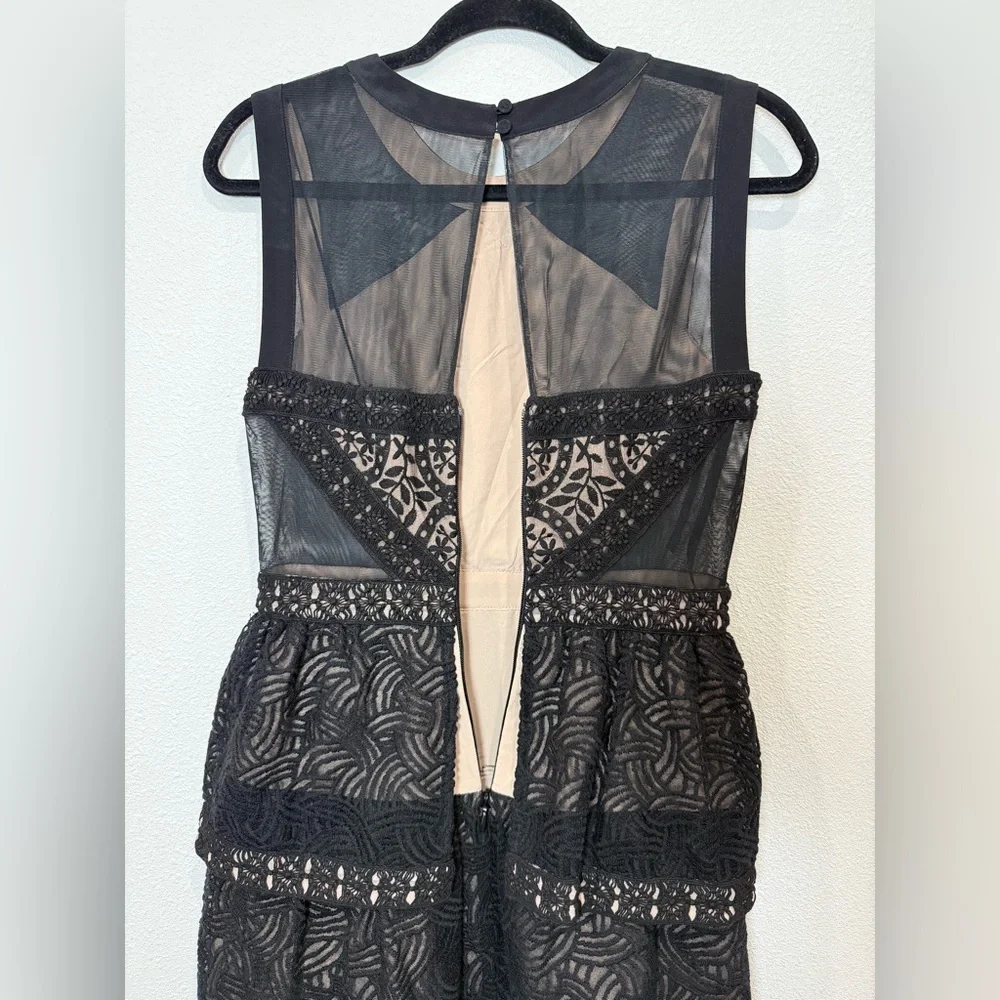 BCBG MAXAZRIA “Joselyn” Black Lace Mesh Cocktail Dress Size 6 NWT $368 - Picture 5 of 15